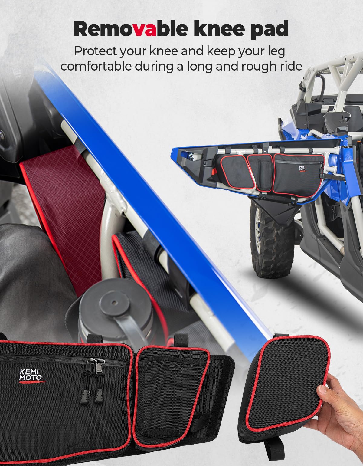 Front and Rear Door Bags for Can‑Am Maverick X3 Max – Red