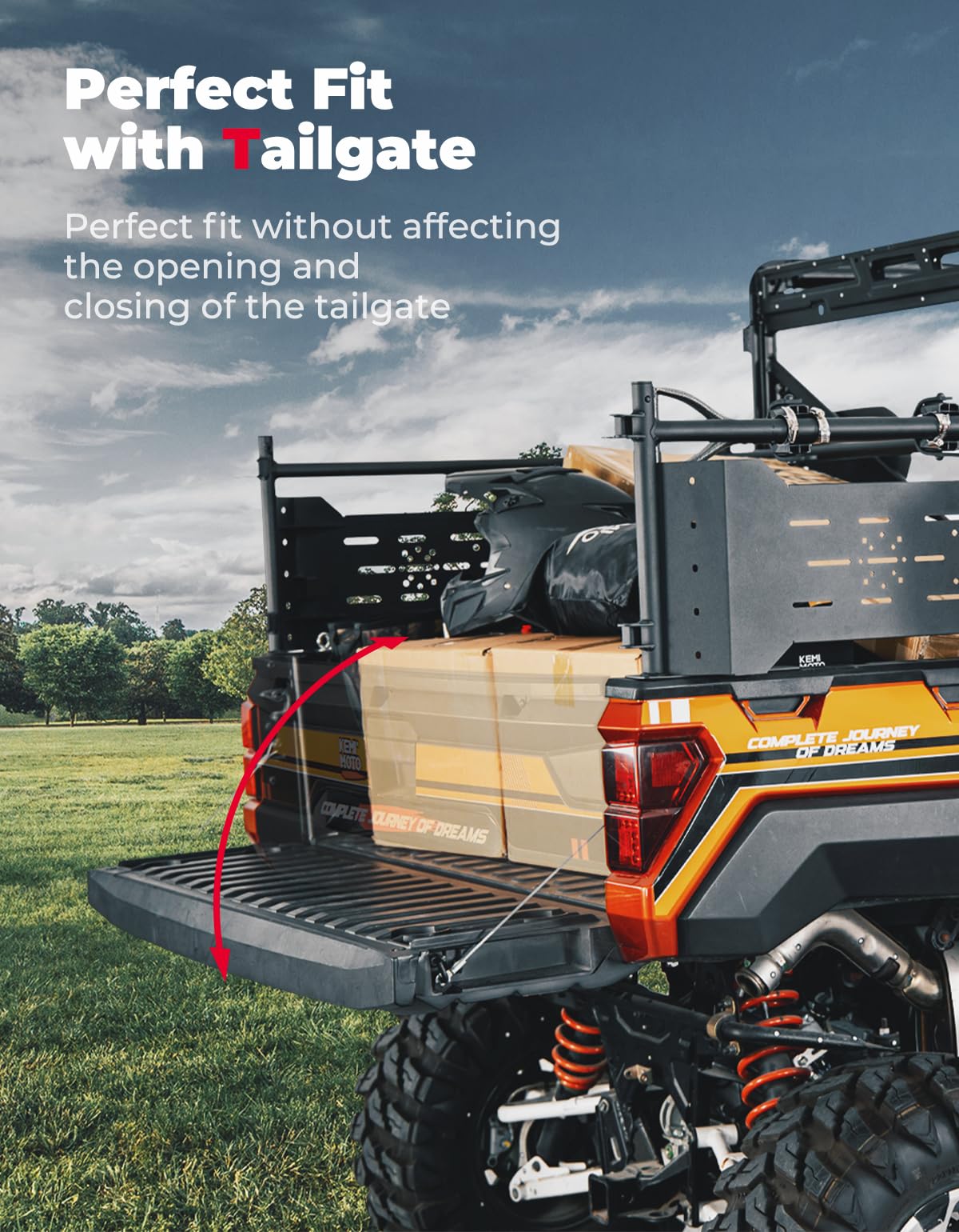 Kemimoto Heavy Duty Rear Cargo Rack for Polaris Ranger