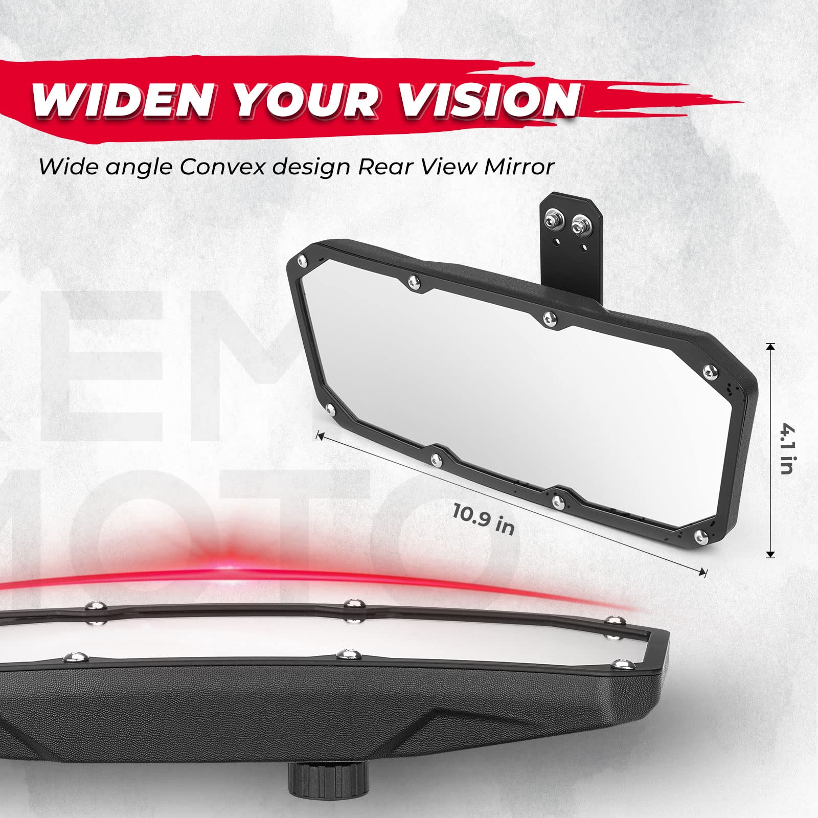 Kemimoto UTV Mirror Set ABS for Polaris Ranger 500-1000