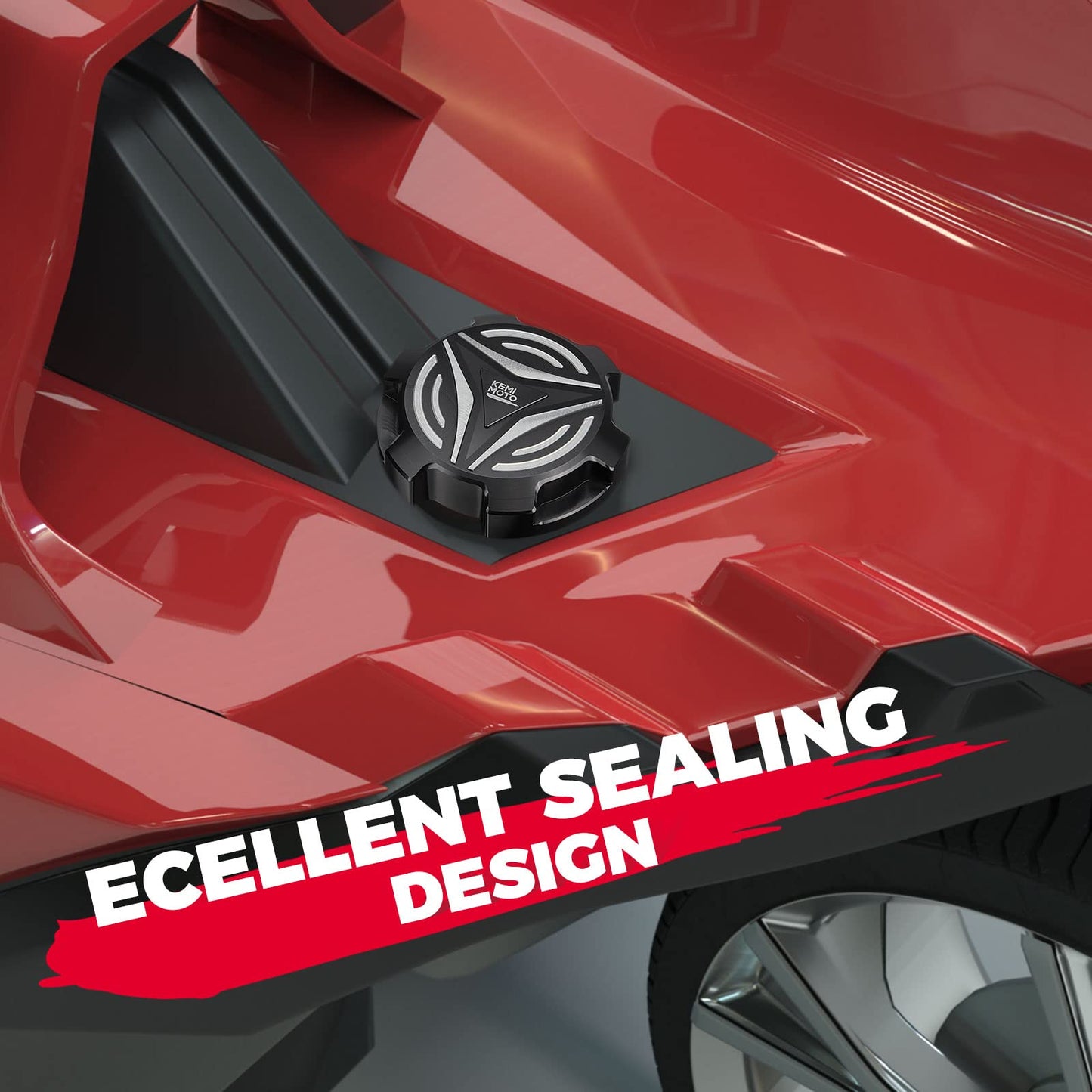 Kemimoto Side Storage Bags Aluminum Gas Cap for Polaris Slingshot