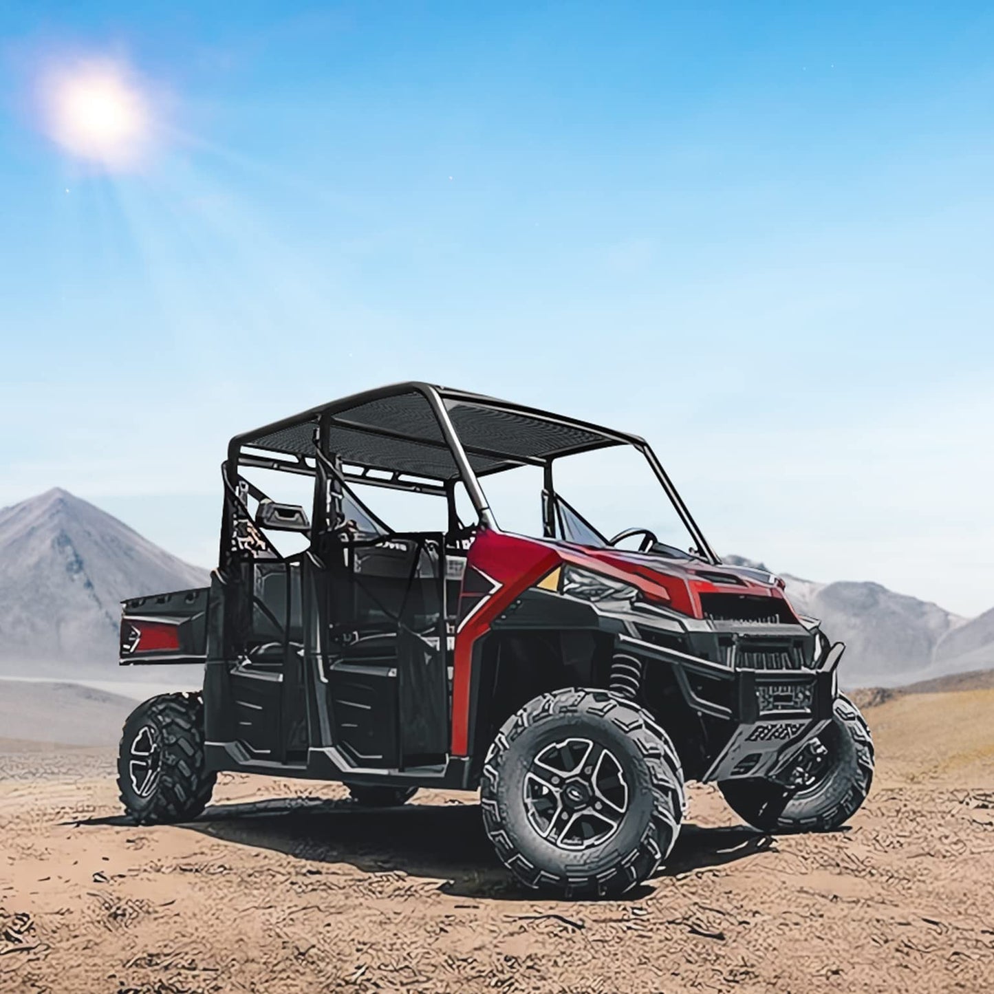 Kemimoto Soft Top Mesh for Polaris Ranger 1000 Crew 2017-2024