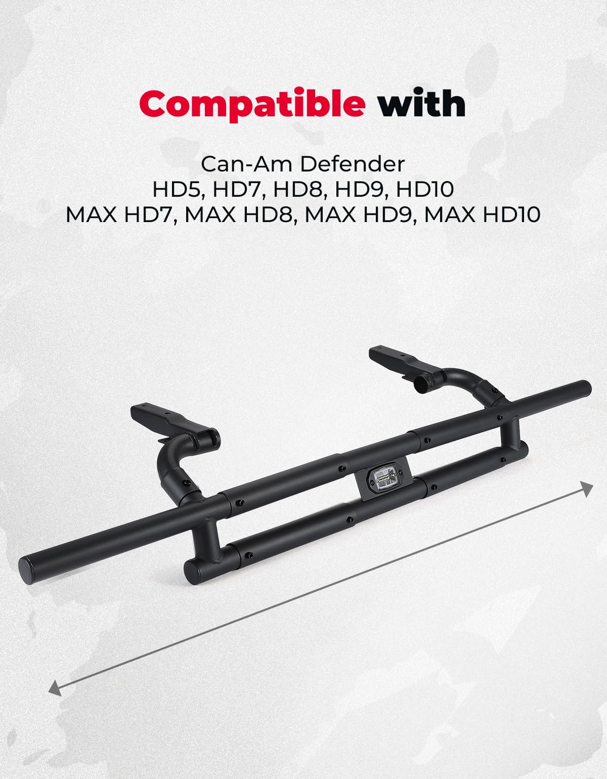 Kemimoto Rear Bumper with Light for Can‑Am Defender