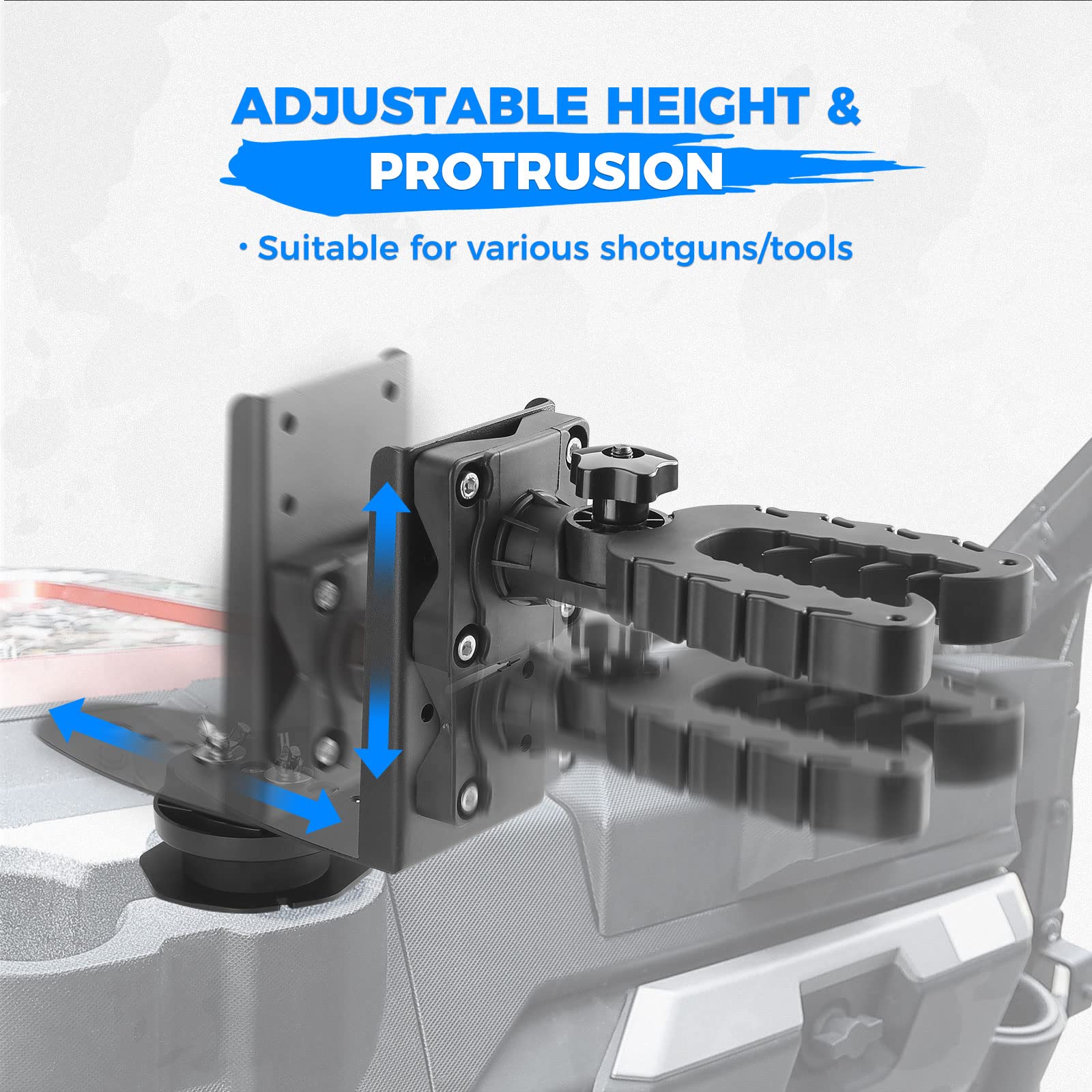 Kemimoto UTV Gun Rack Stable Scratch‑Resistant for Polaris Ranger