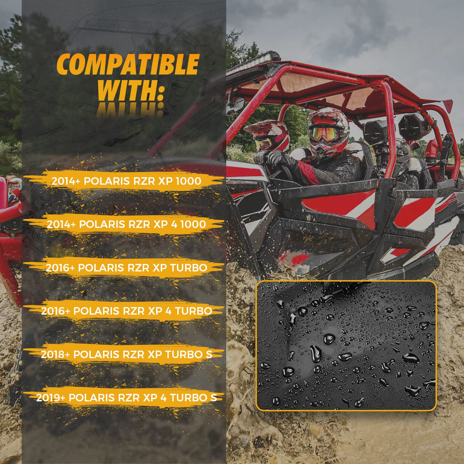 Kemimoto 8.5‑Inch Fender Flare for Polaris RZR XP 1000/4