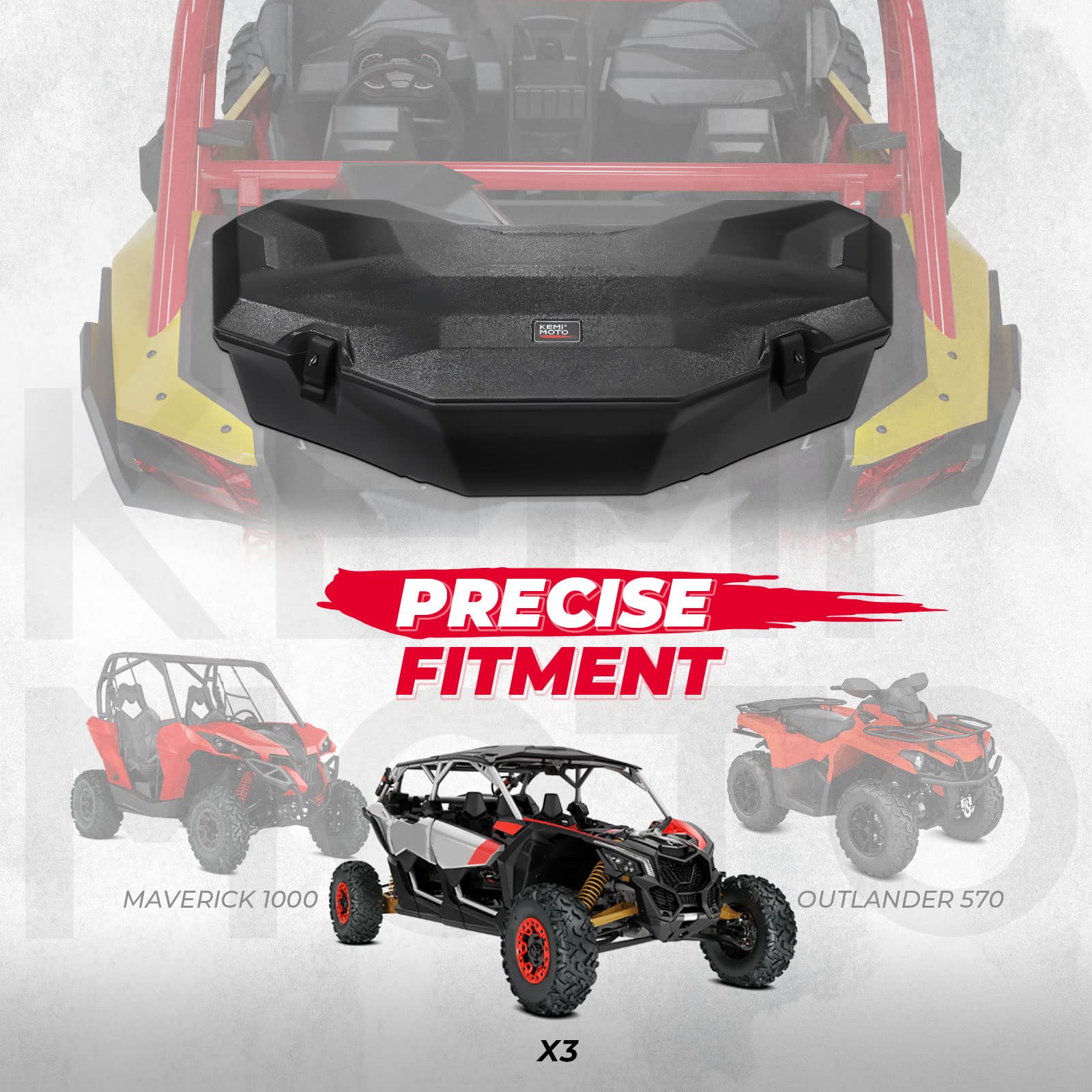 Kemimoto LinQ Pivoting Cargo Rack Storage Box for Maverick X3/MAX