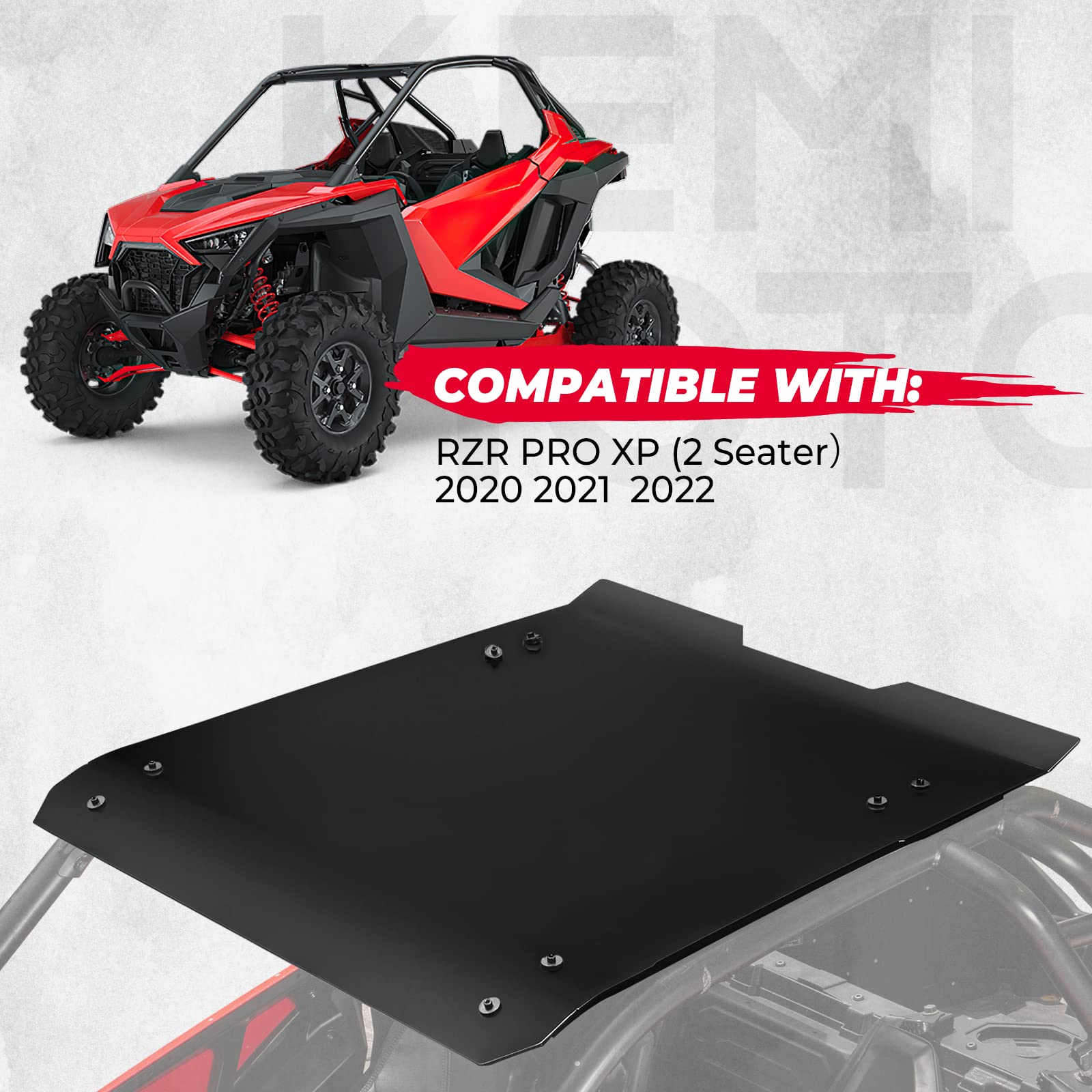 Kemimoto PRO XP Aluminum Roof Black for Polaris RZR 2020-2026