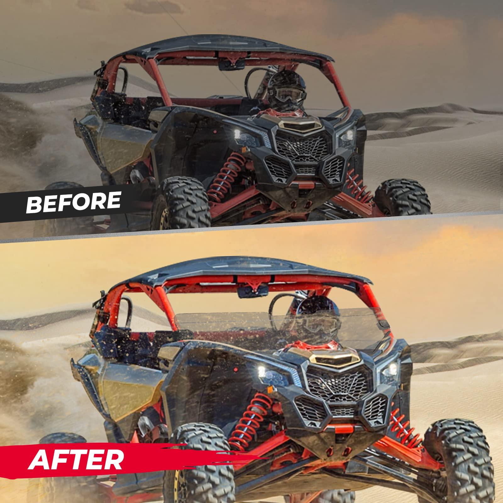 Kemimoto Front Half Windshield for Can‑Am Maverick X3