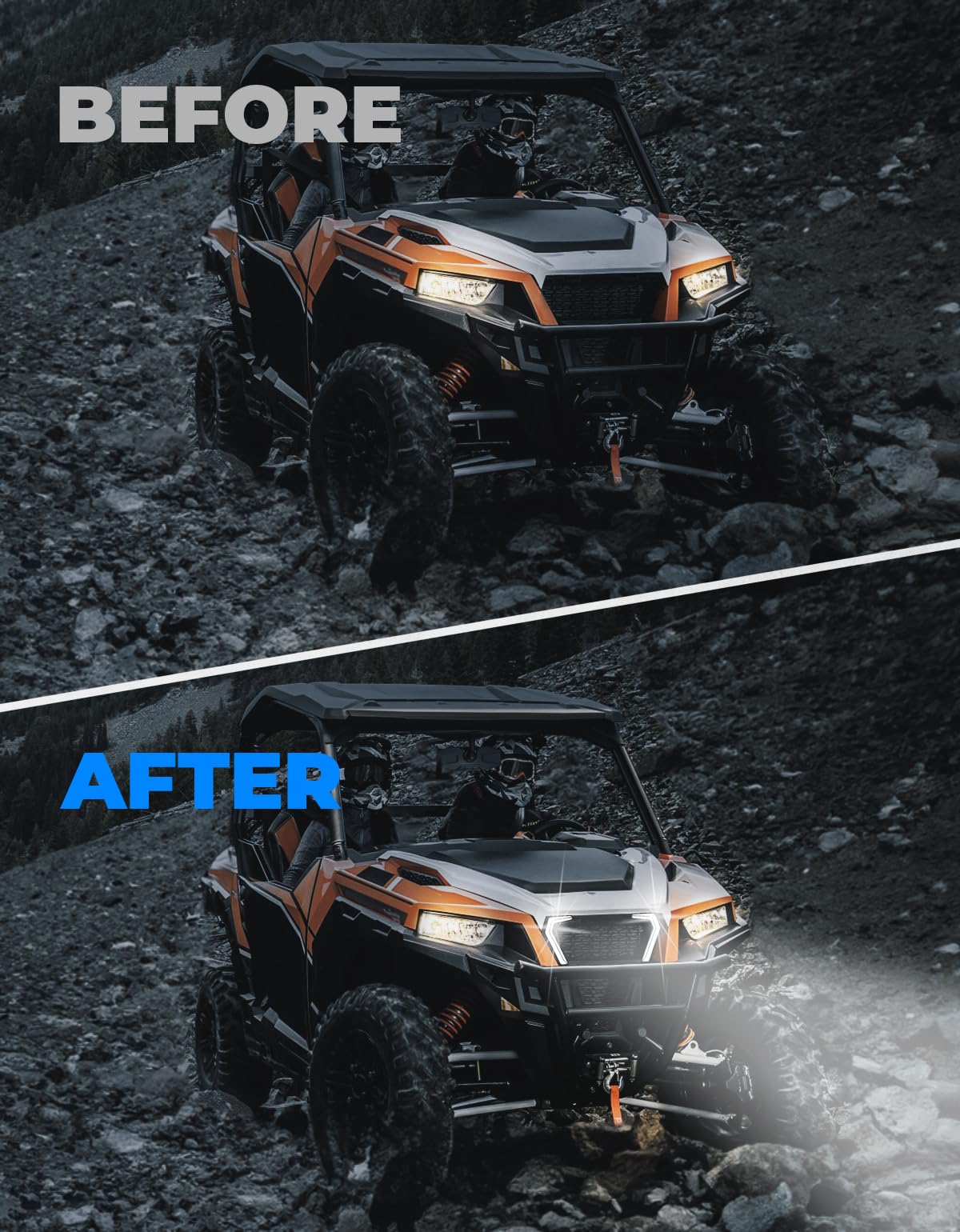 Kemimoto Fang Accent Turn Signal 2-Pack for Polaris 1000 2016‑2024