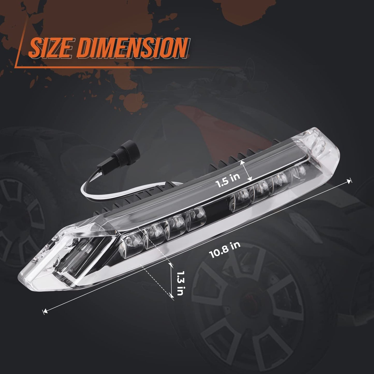 Kemimoto LED Front Bumper Light Bar for Can‑Am Ryker 600/900