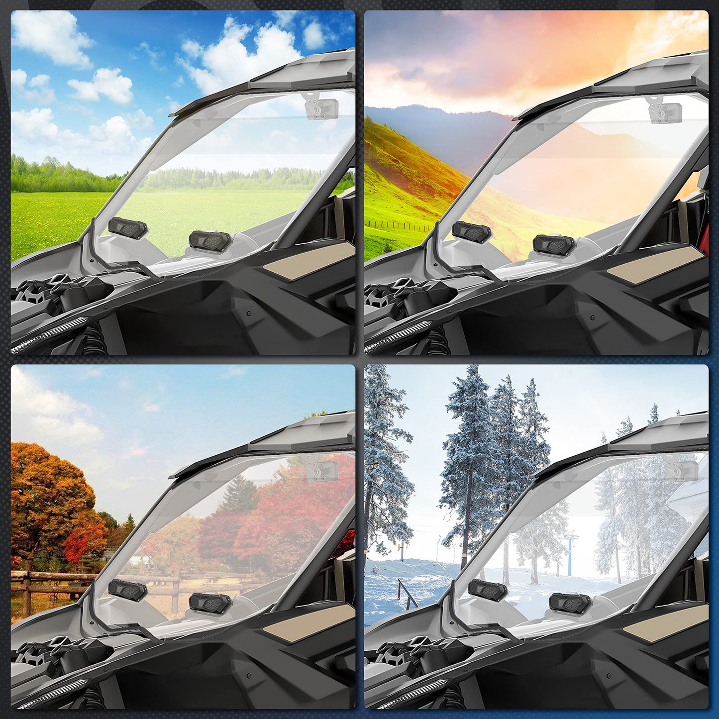 UTV Windshield Vent Kit for Polycarbonate Windshield