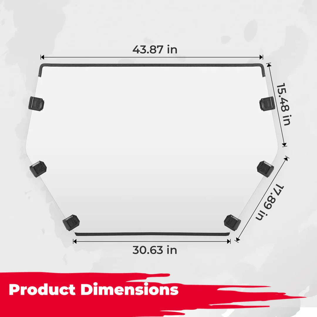 Front & Rear Scratch-Resistant Windshield for CFMOTO ZForce 950