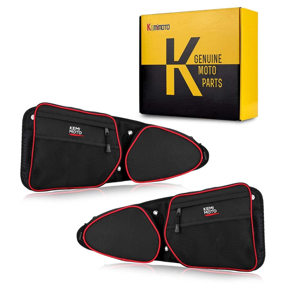 Kemimoto Front Door Bags with Knee Pad for Polaris RZR