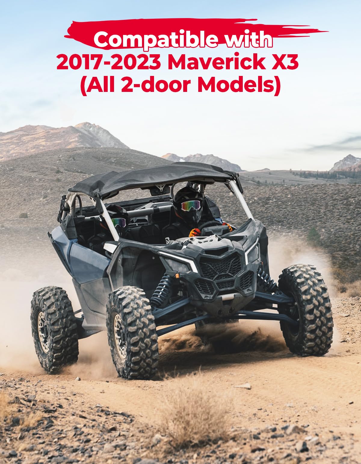 Kemimoto 2-in-1 Plastic Hard Roof for Can‑Am Maverick X3