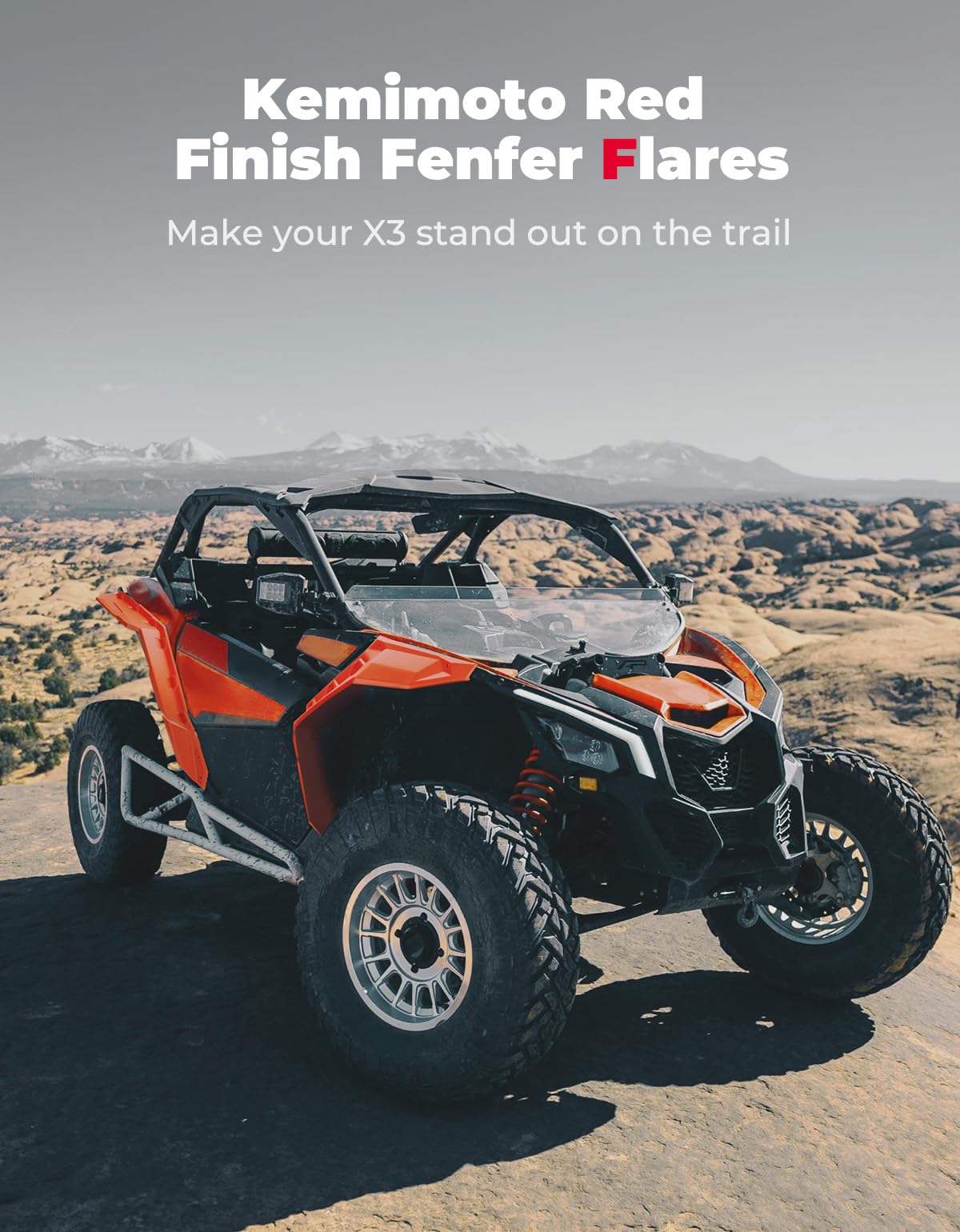 Red Fender Flares for Can‑Am Maverick X3 / X3 MAX