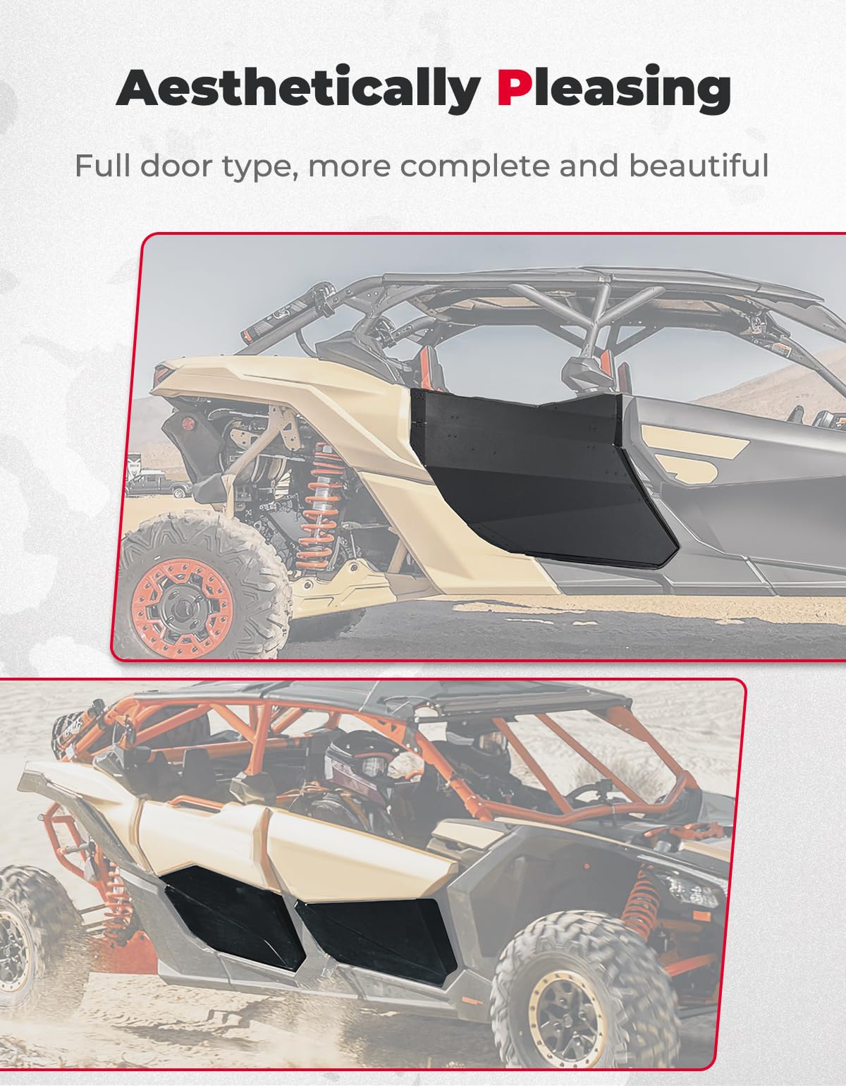 Rear Full Doors Aluminum for Can-Am Maverick X3 MAX