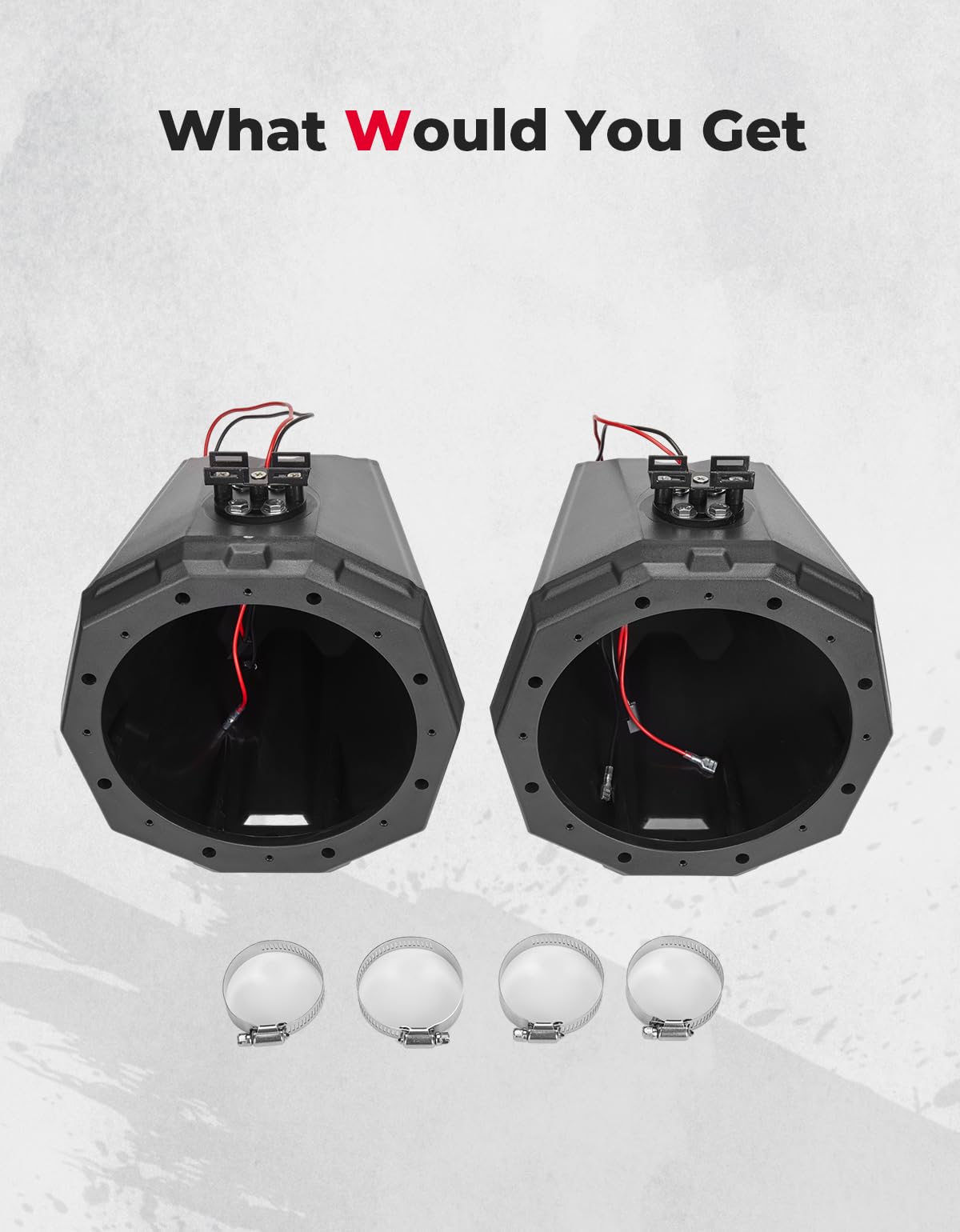 8-Inch Speaker Pod Enclosure for All 1.5" to 2" Roll Bar