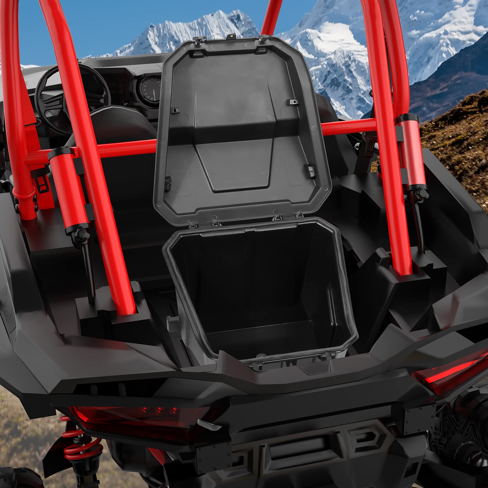 Kemimoto Black Cargo Box 65L for Polaris RZR XP 1000/4