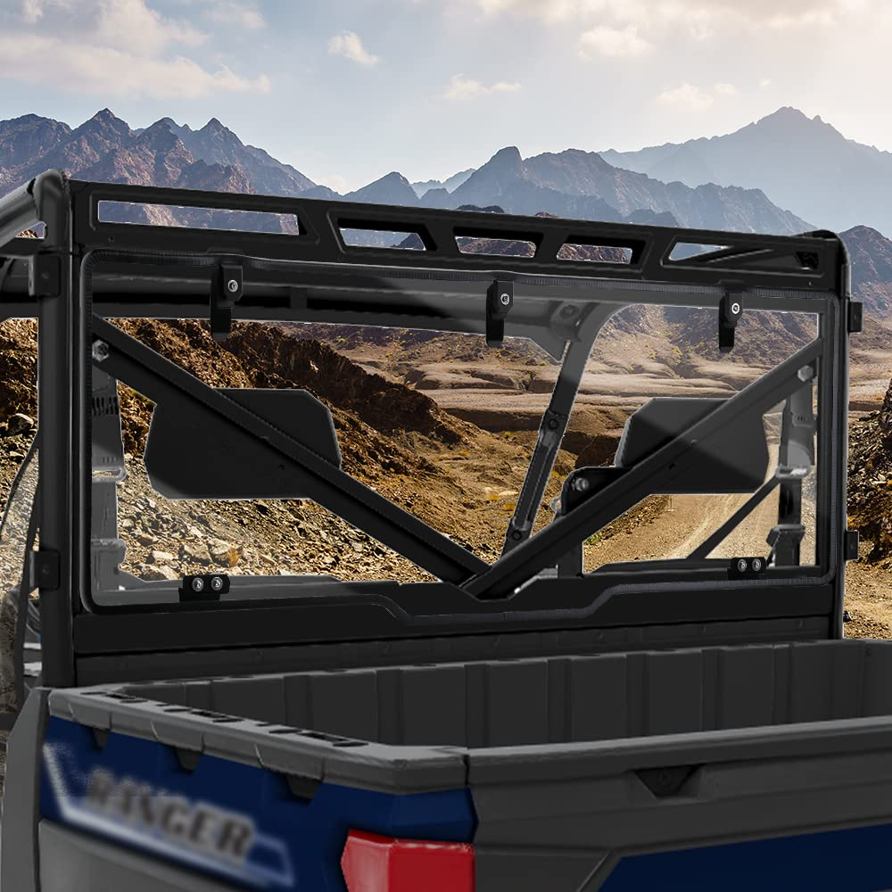 Kemimoto Rear Windshield for Polaris Ranger XP 1000 Crew 2015-2026