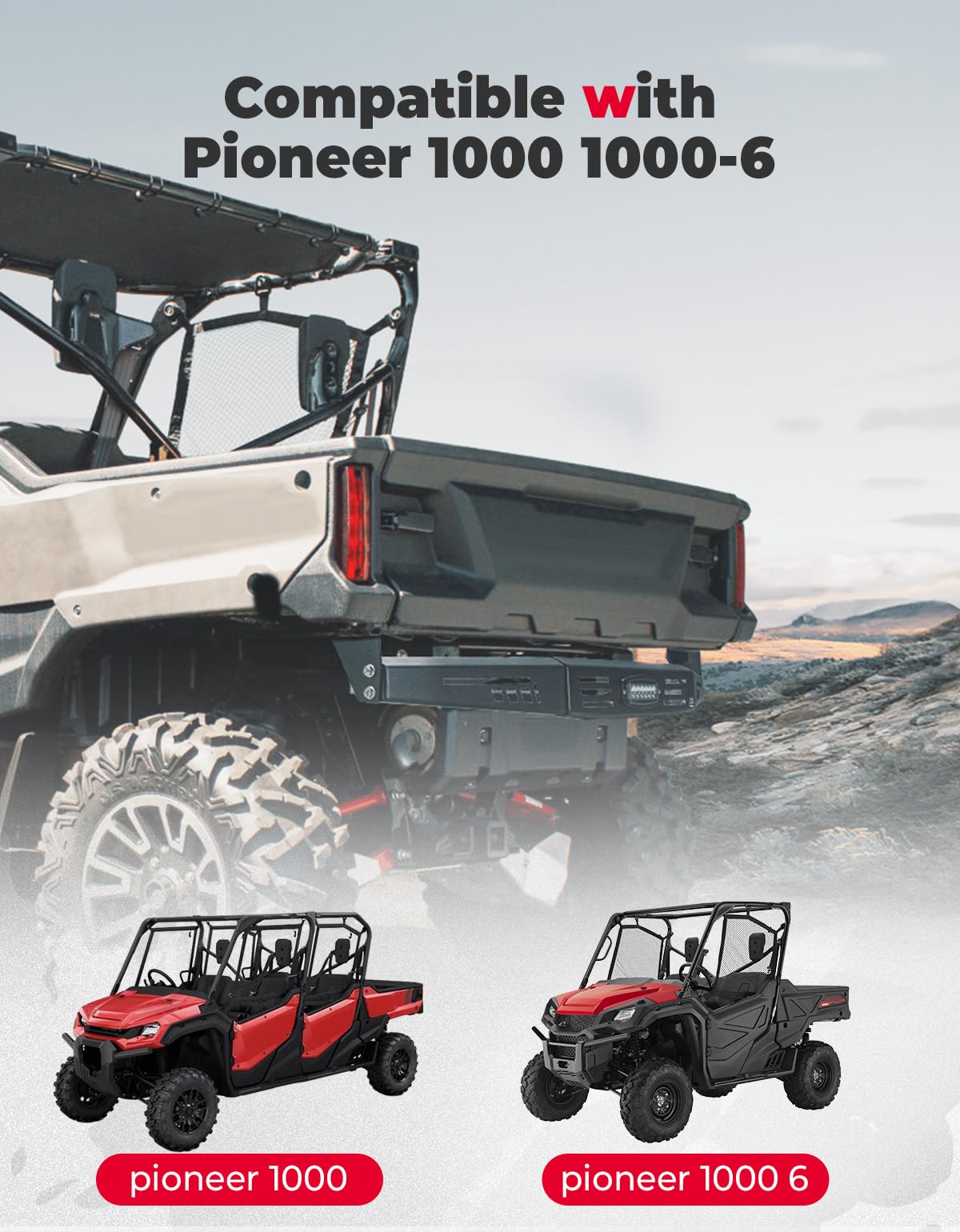 Kemimoto Rear Bumper for Pioneer 1000 1000-6