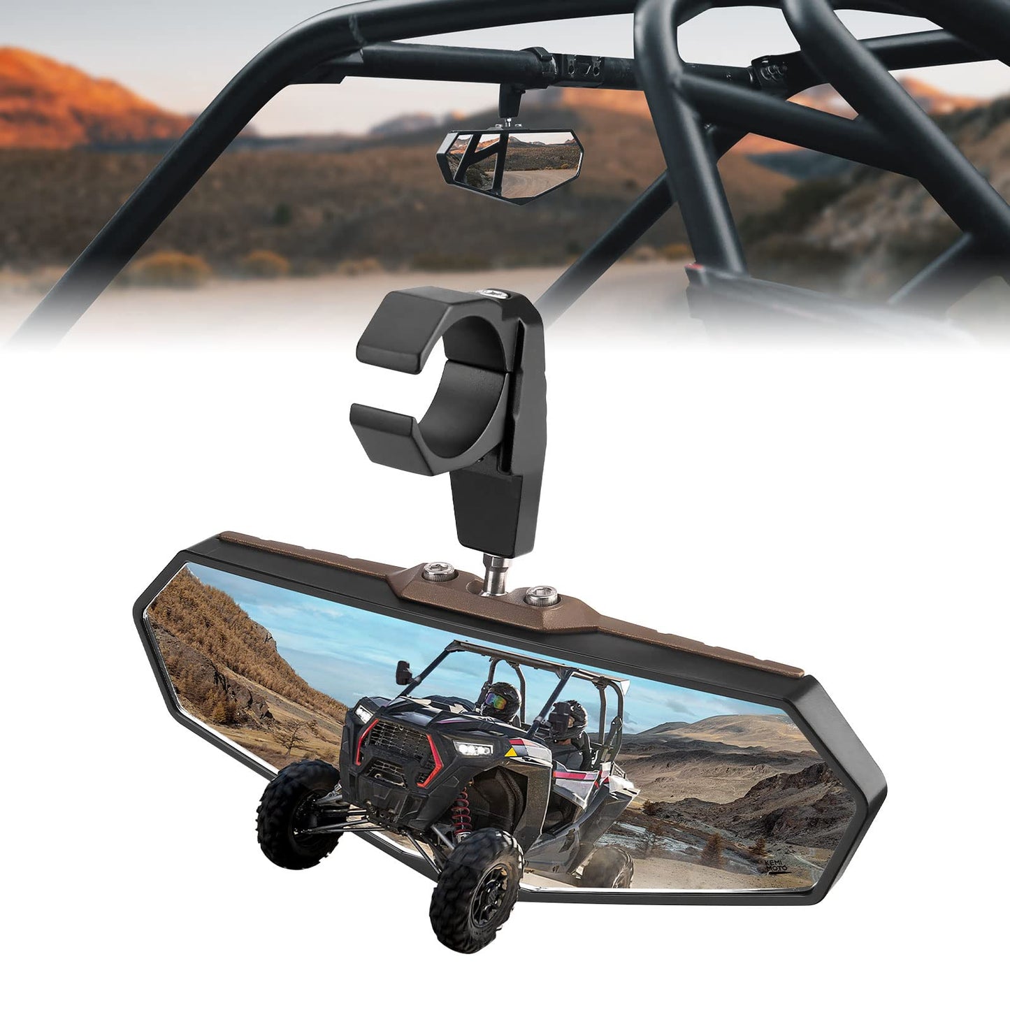 UTV Rear View Mirror for 1.6"-2" Roll Bar Cages