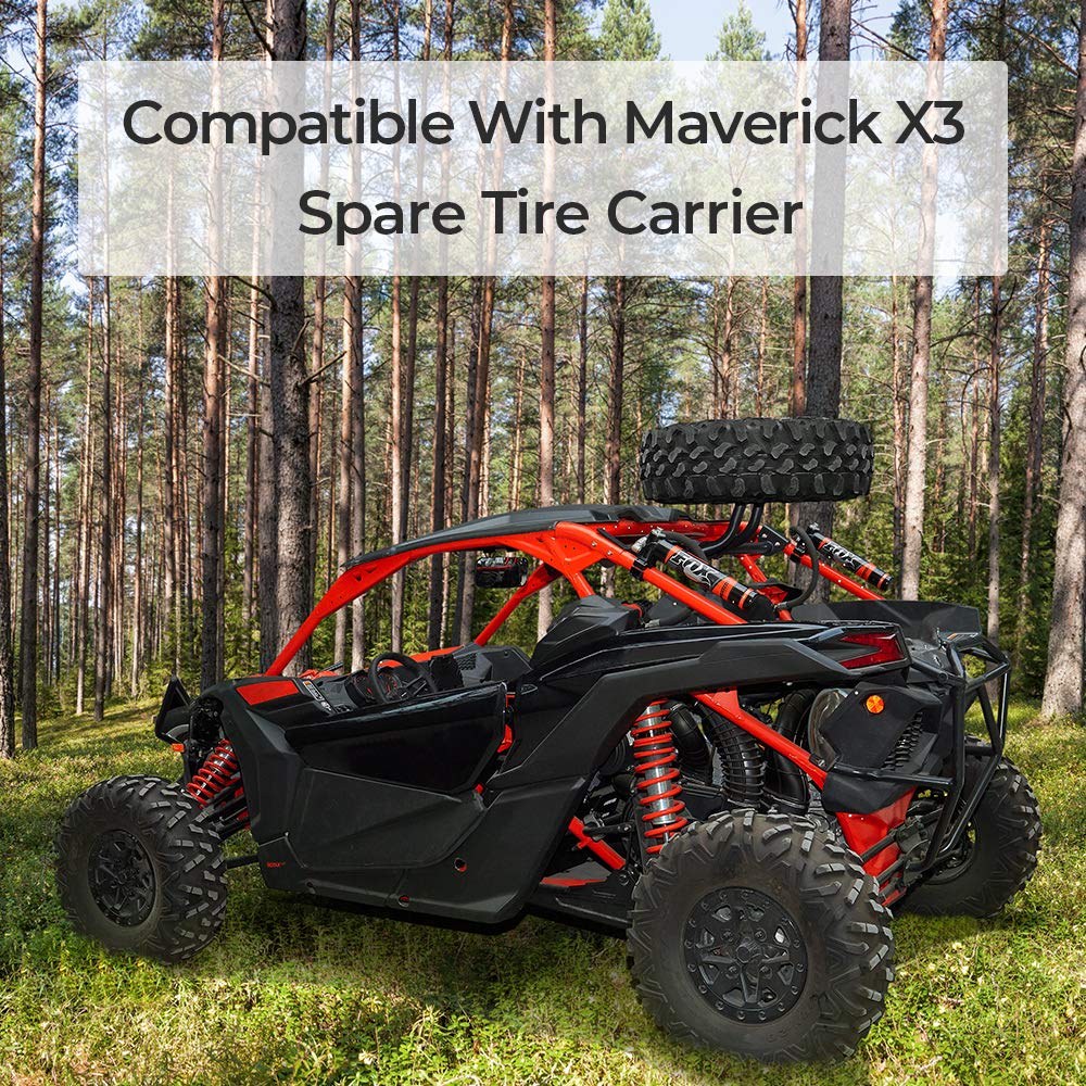 Kemimoto Spare Tire Mount Heavy-Duty Metal for Can-Am Maverick X3