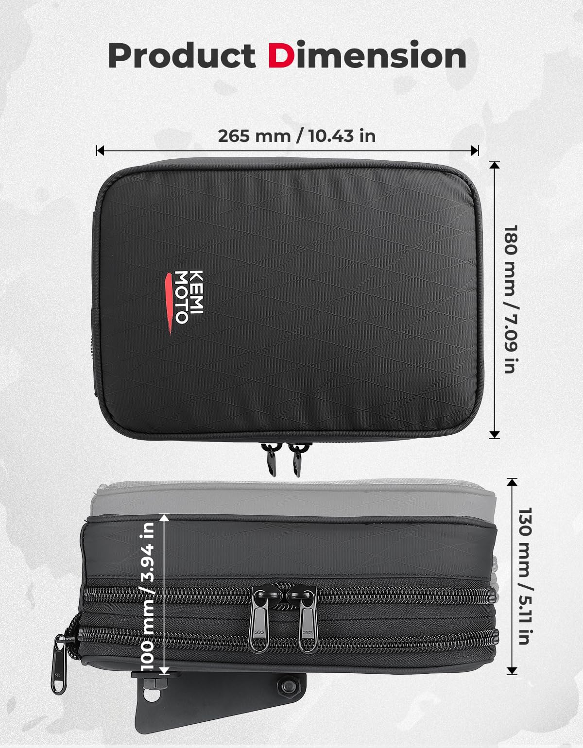 Kemimoto UTV Armrest Storage Bag for Polaris RZR 900