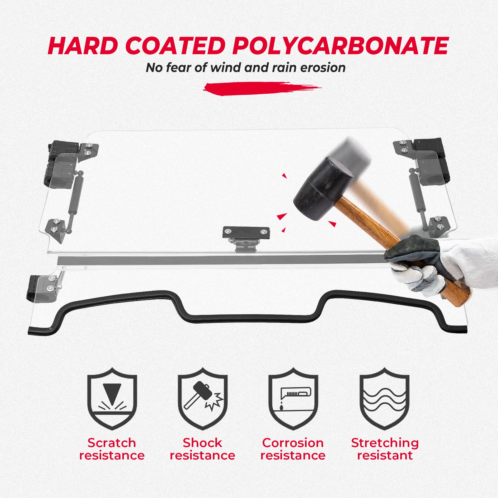 Upper Doors & 3-IN-1 Flip Windshield for Polaris RZR 1000