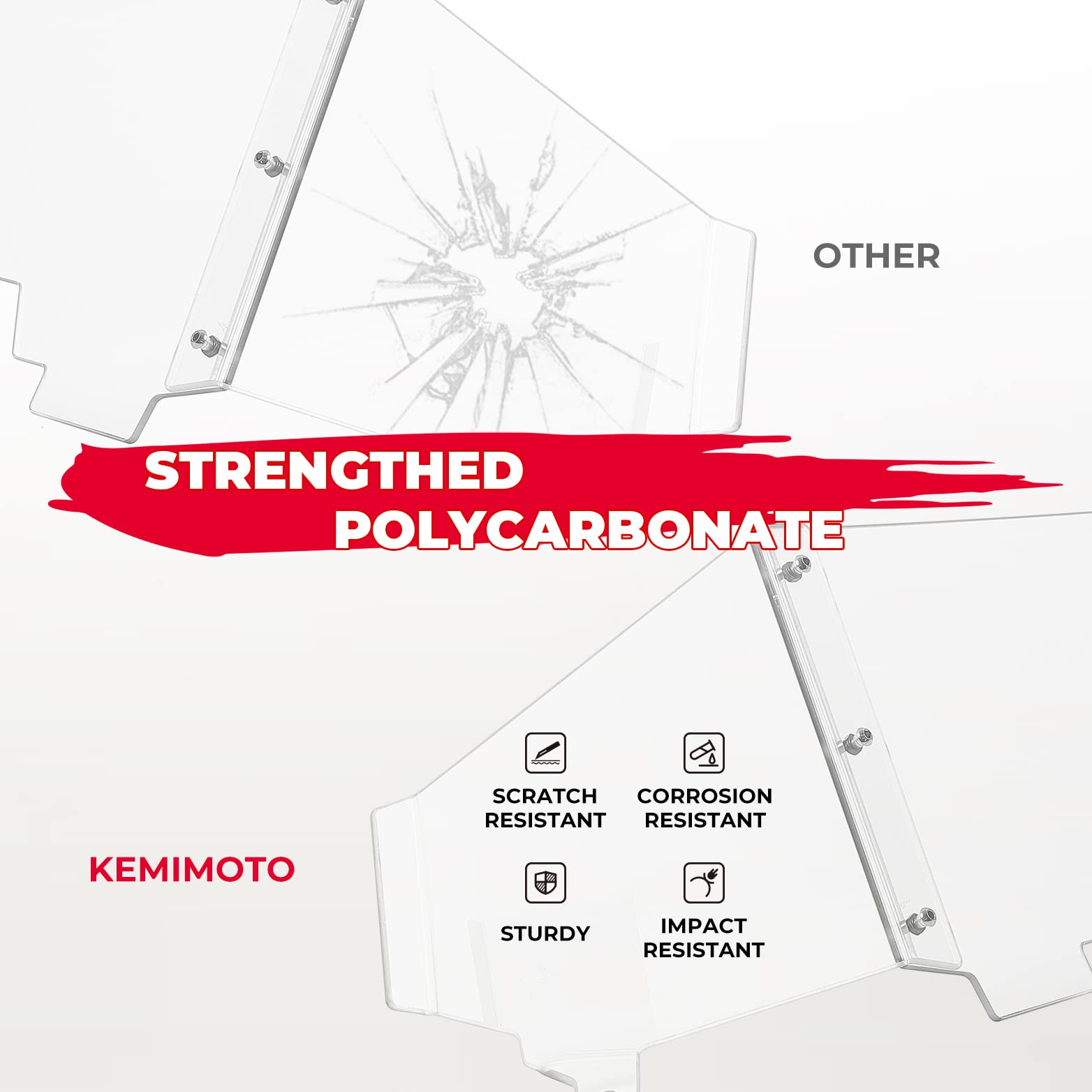 Kemimoto Full Cover and Windshield Deflector for Polaris Slingshot