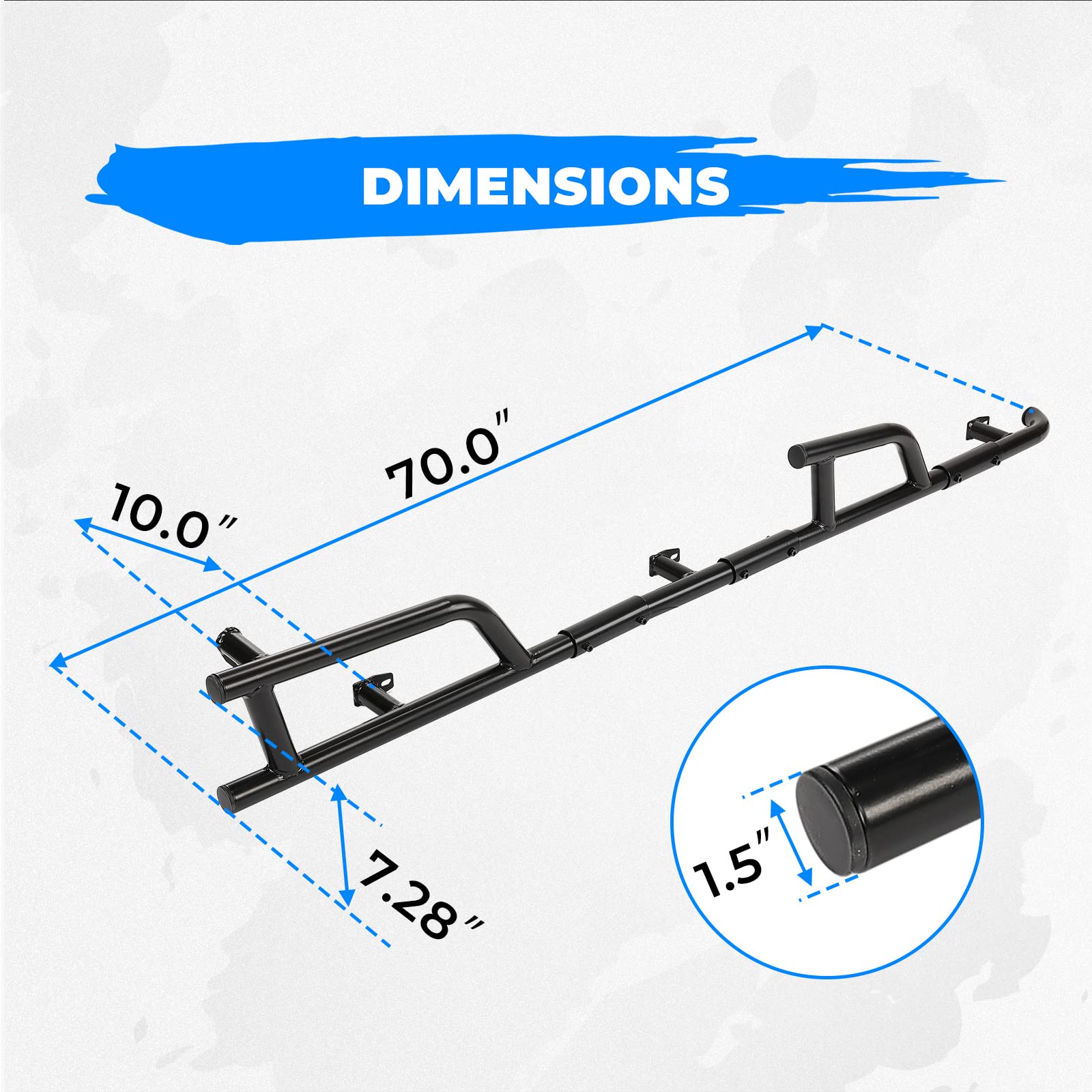 Kemimoto Steel Rock Sliders for Polaris General XP 4 1000
