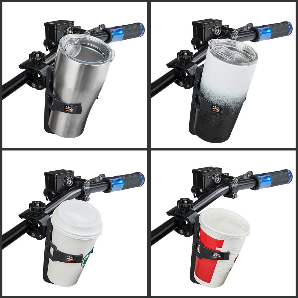 Kemimoto Universal Cup Holder Metal Clamp Adjustable Fit
