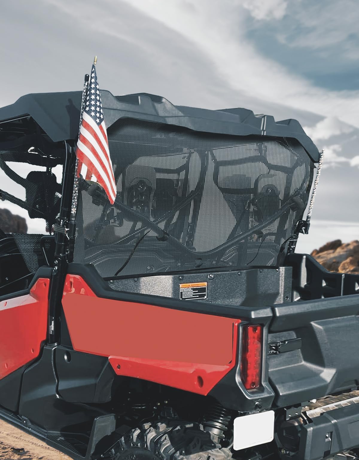 UTV Soft Rear Window Net For Pioneer 1000-6