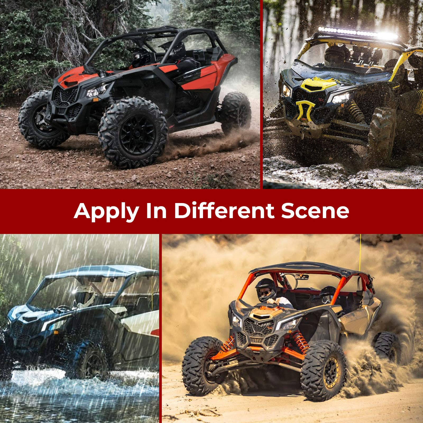 Kemimoto Rear Windshield for Can-Am Maverick X3 Max