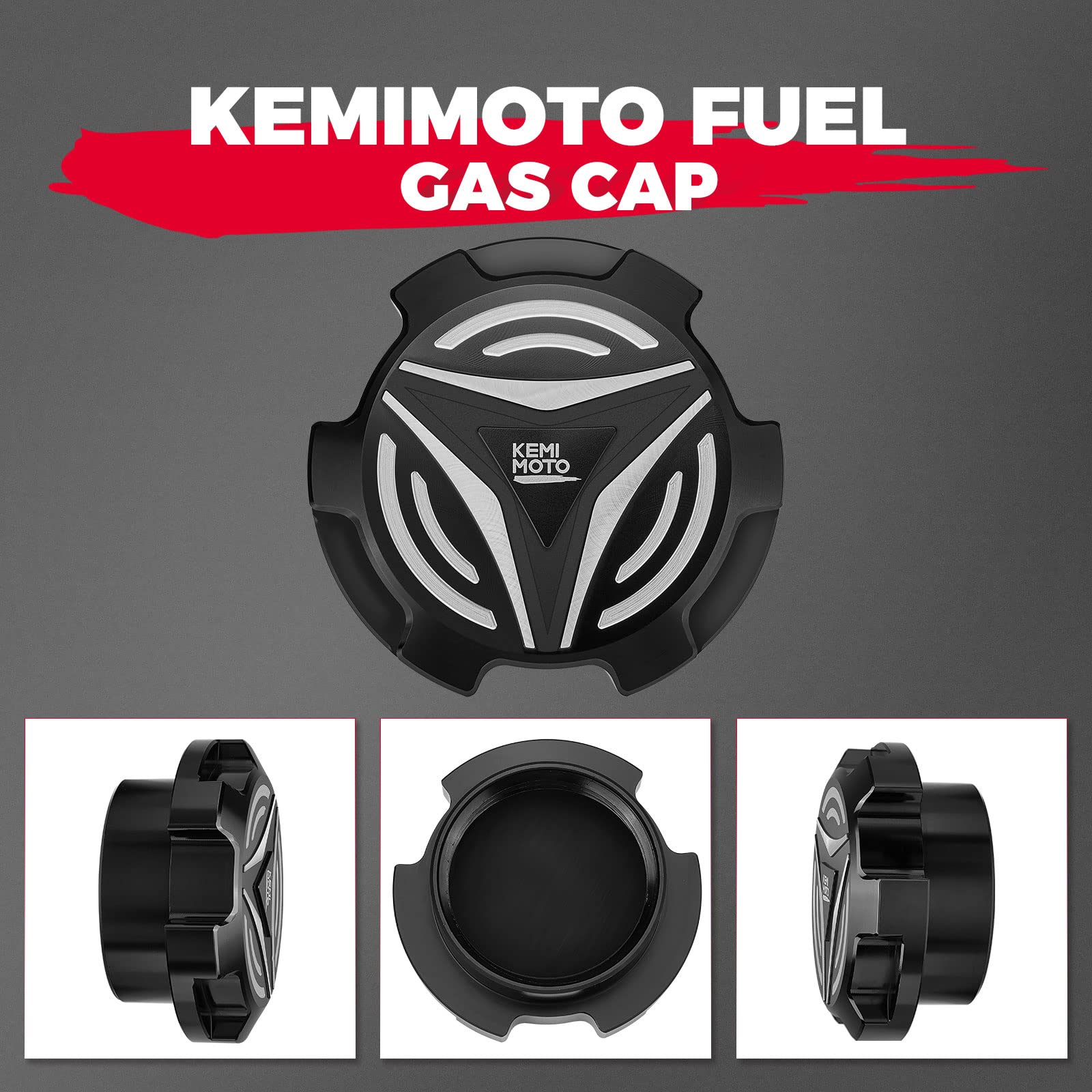 Kemimoto Side Storage Bags Aluminum Gas Cap for Polaris Slingshot