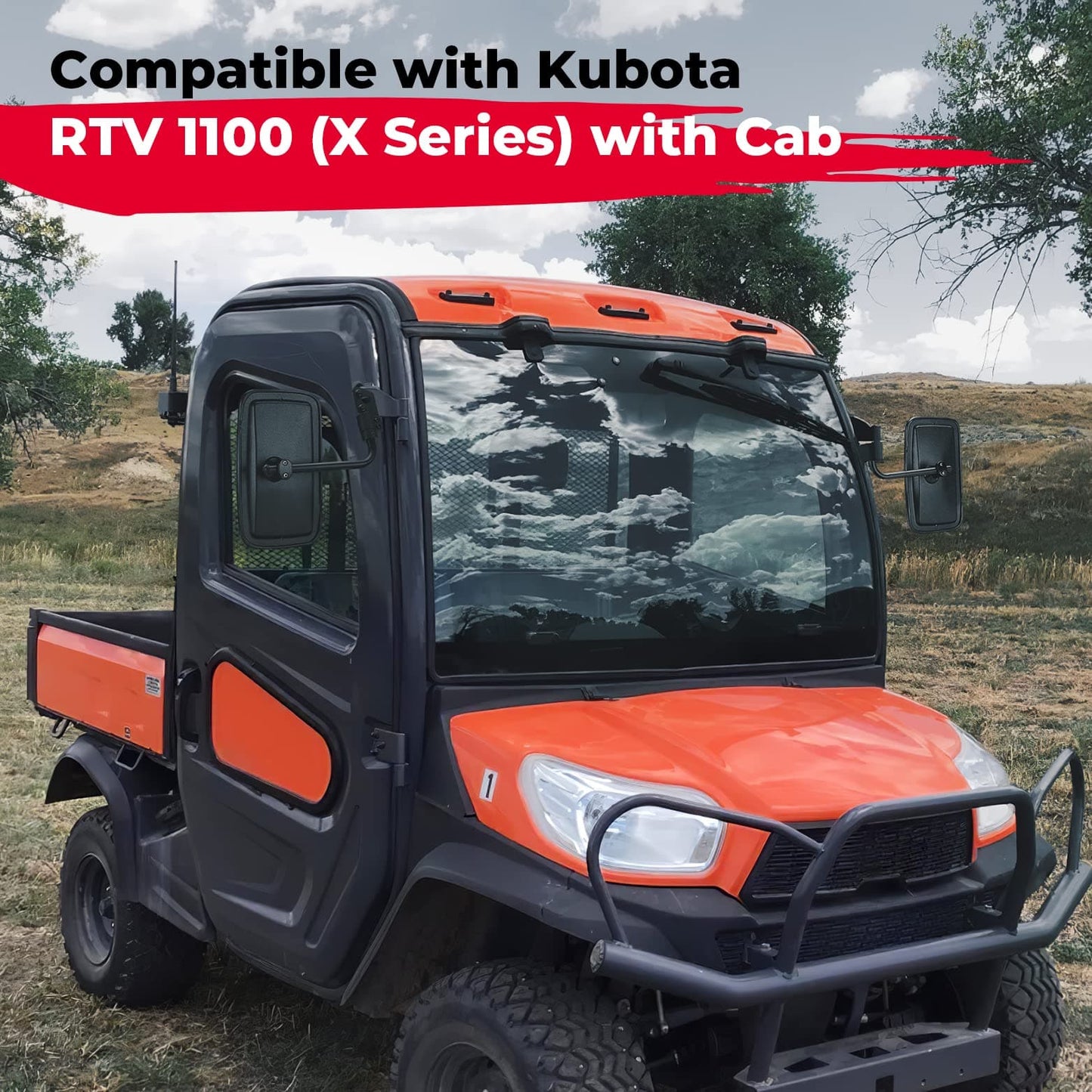 Kemimoto Side View Mirrors for Kubota RTV X1100C