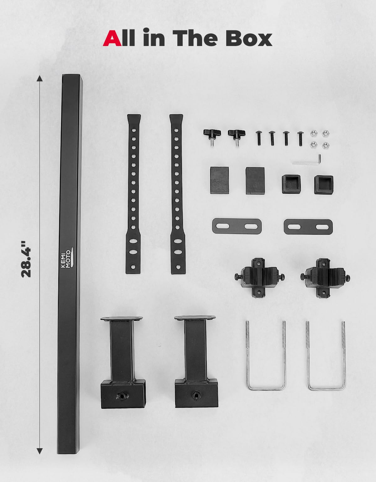 Kemimoto Universal U-Bolt Tool Holder for 0.79–1.77in Square Tube