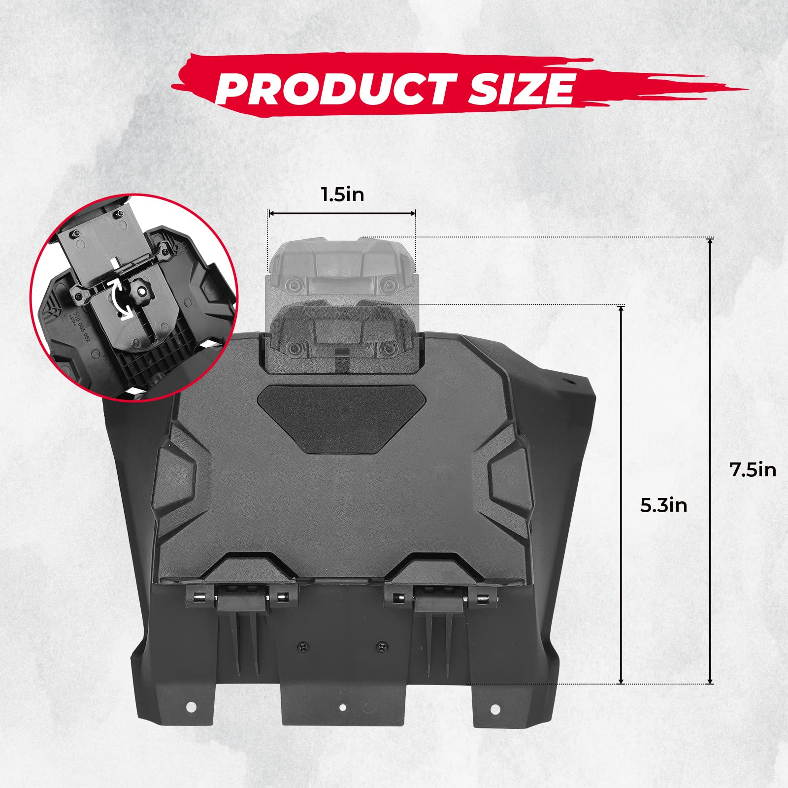 Kemimoto Tablet Holder Storage Box for Polaris RZR PRO XP