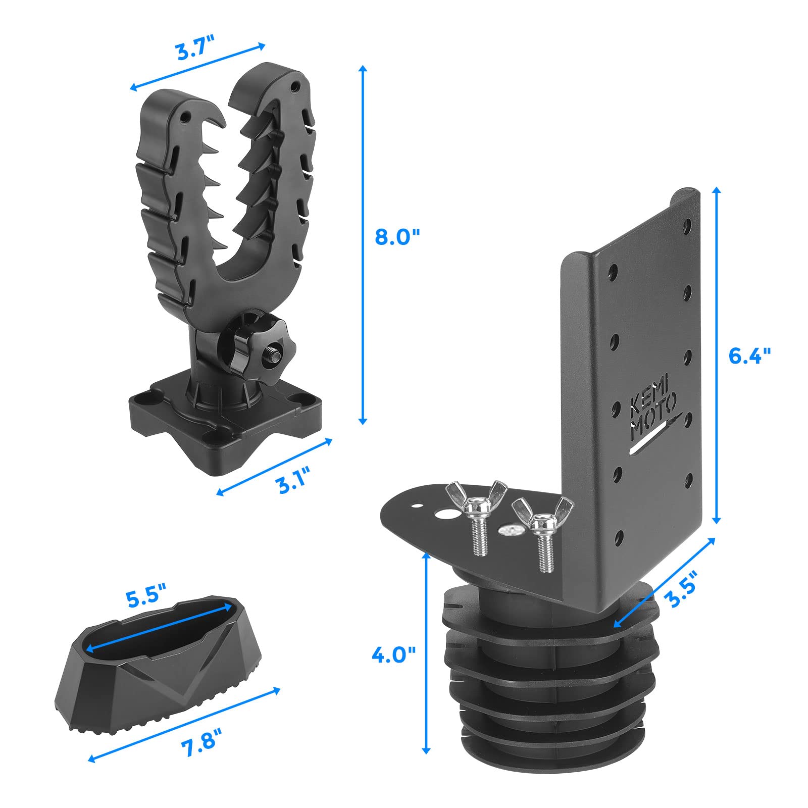 Kemimoto UTV Gun Rack Stable Scratch‑Resistant for Polaris Ranger