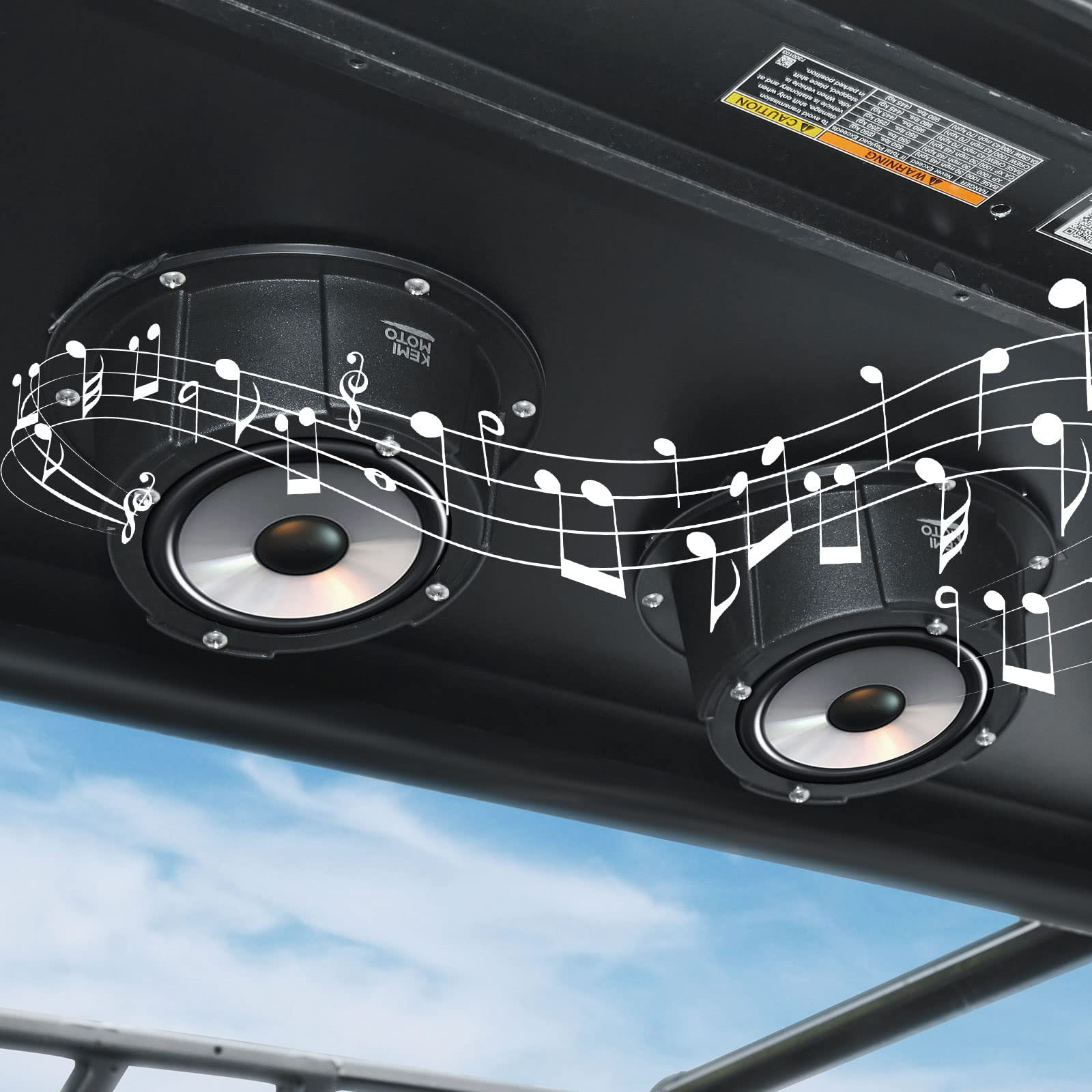 Kemimoto 6.5 Inch Speaker Pod for UTVs, RVs, Cars