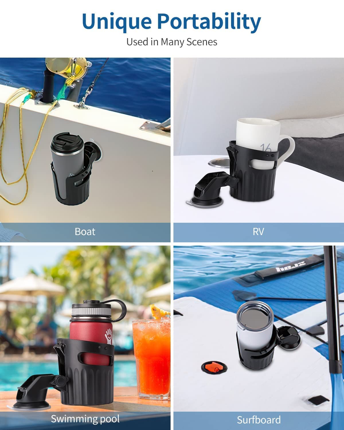 Kemimoto Suction Cup Holder With Tongue Depressor 90-Degree Adjustable