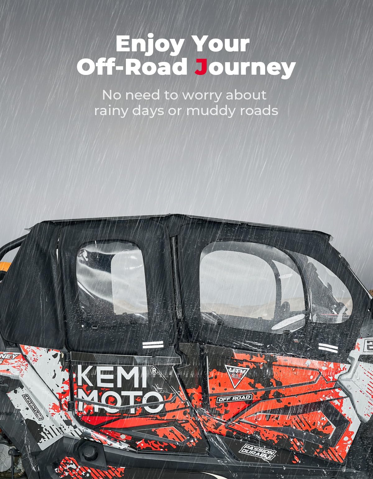 Kemimoto Soft Upper Door with Metal Frame Black