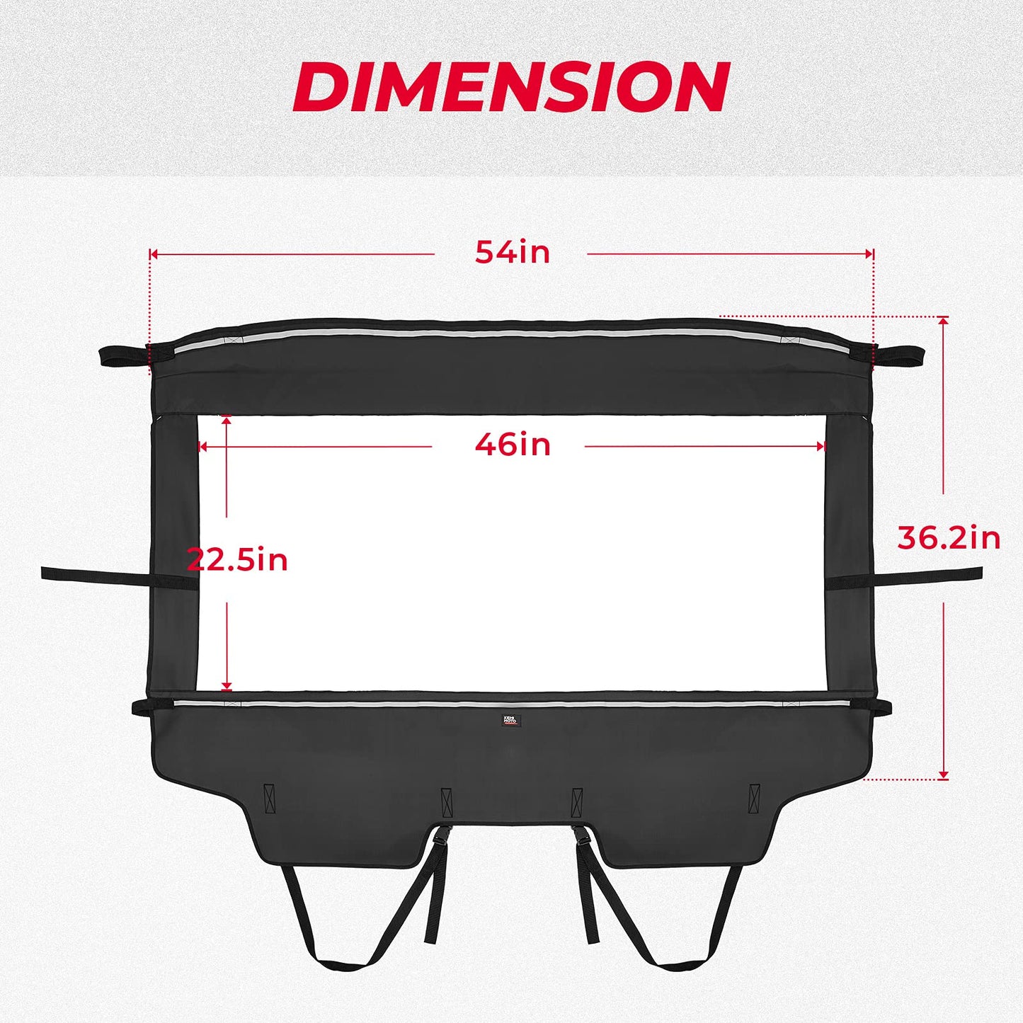Kemimoto Soft Rear Windshield for Kawasaki Teryx 4 800