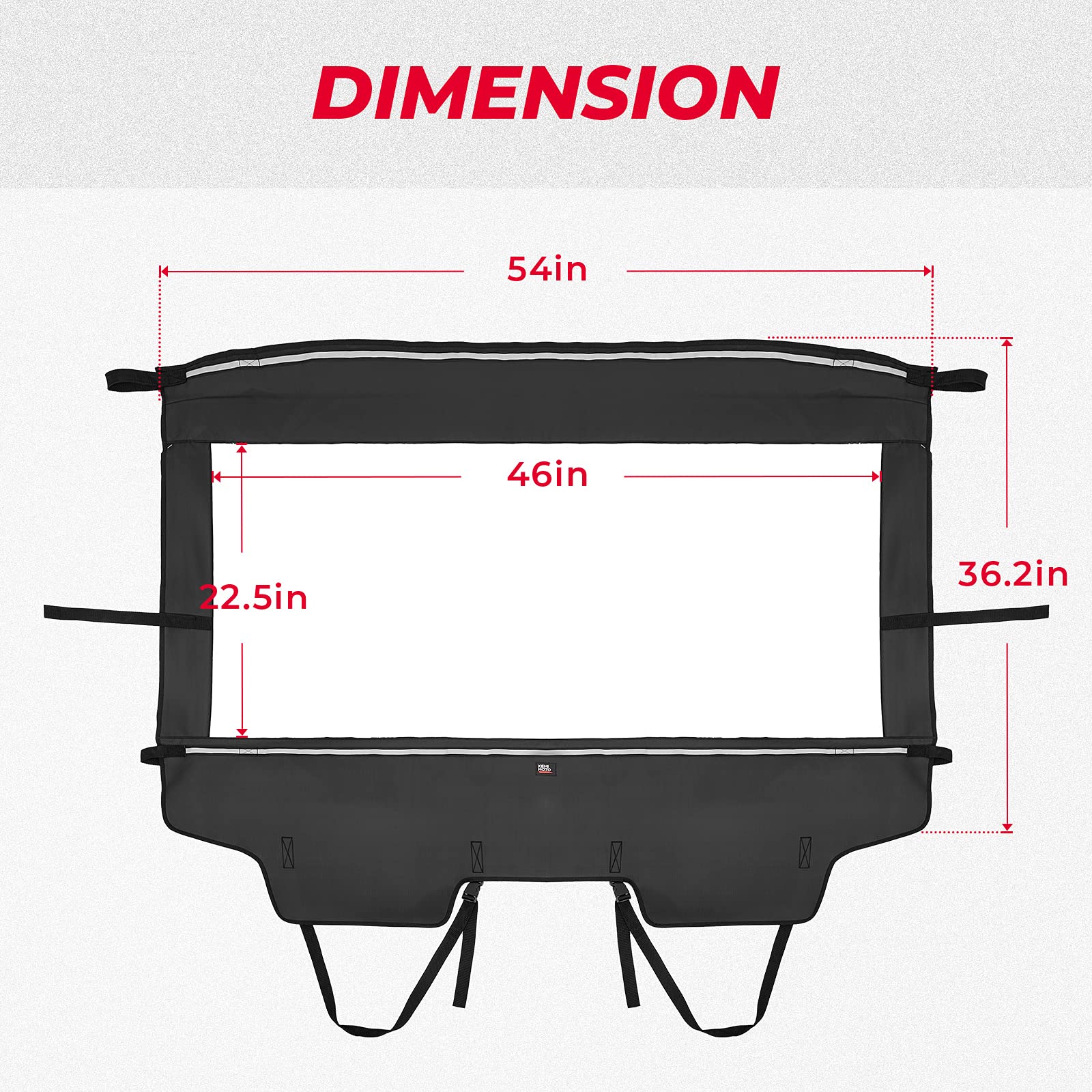 Kemimoto Soft Rear Windshield for Kawasaki Teryx 4 800