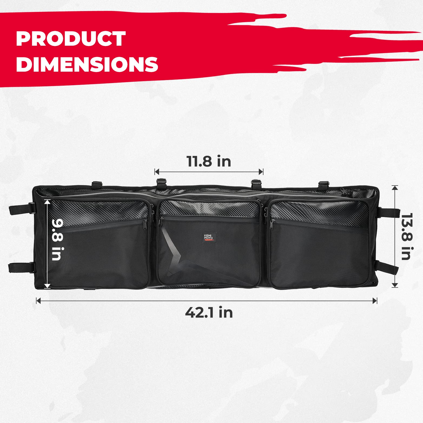 Kemimoto Overhead Roof Bag for CFMOTO ZForce 950 16L Waterproof