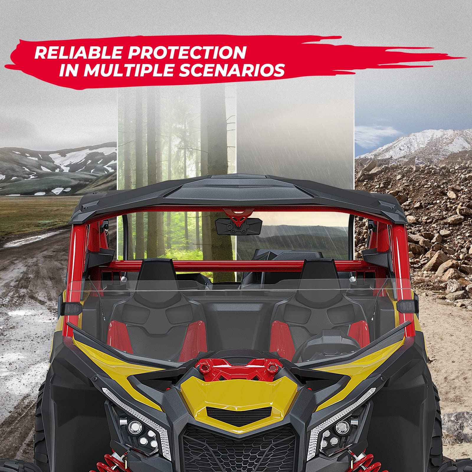 Kemimoto Front Half Windshield for Can‑Am Maverick X3