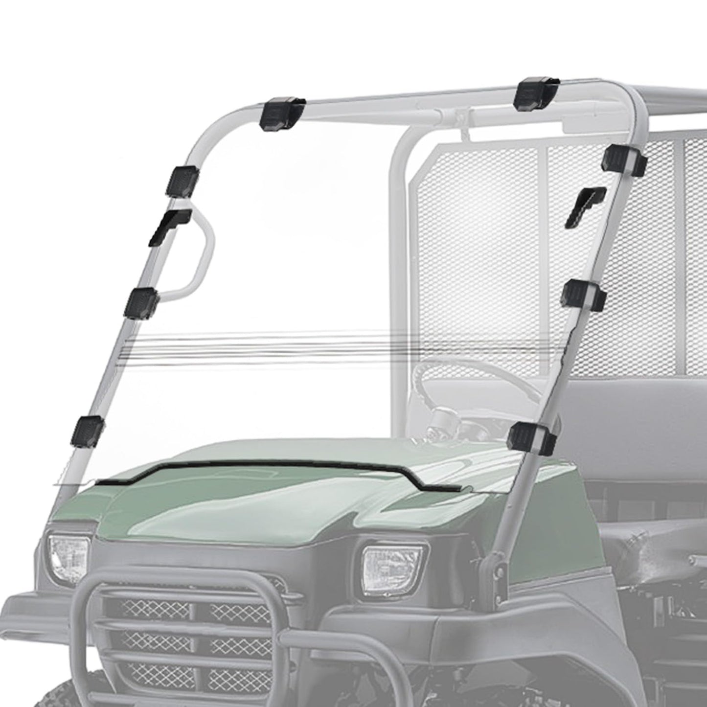 Kemimoto UTV Front Windshield for Kawasaki Mule 3010