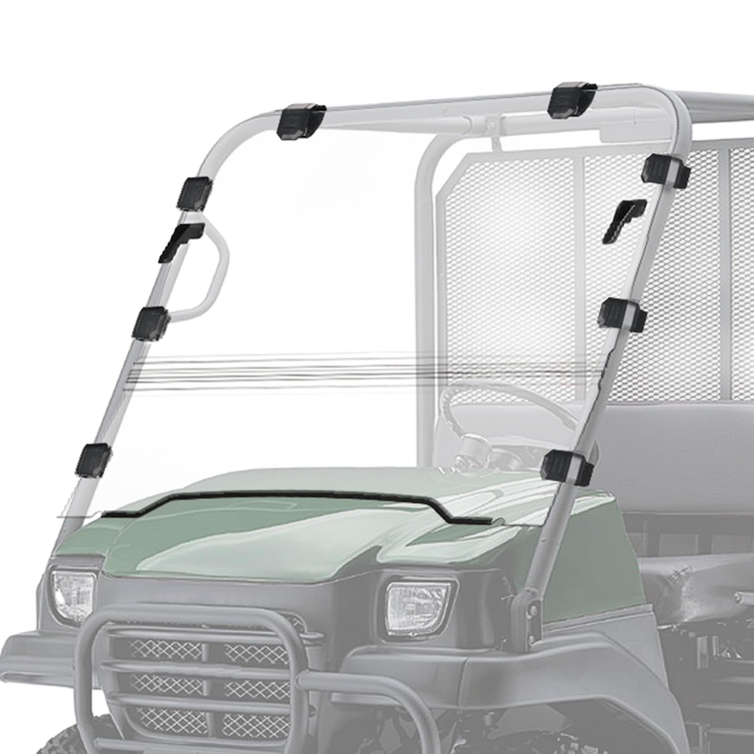 Kemimoto UTV Front Windshield for Kawasaki Mule 3010