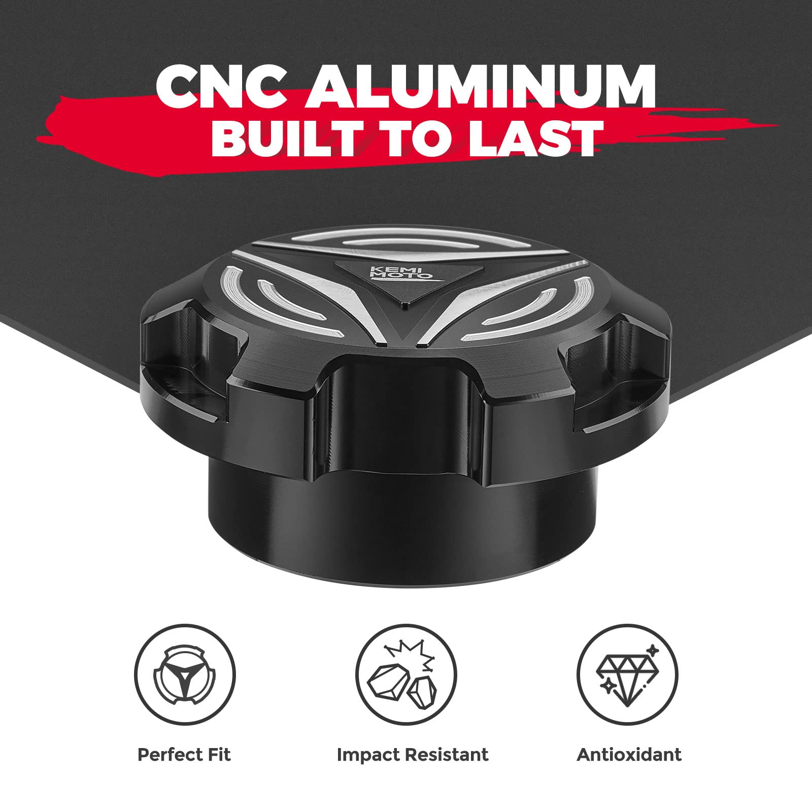 Kemimoto Side Storage Bags Aluminum Gas Cap for Polaris Slingshot