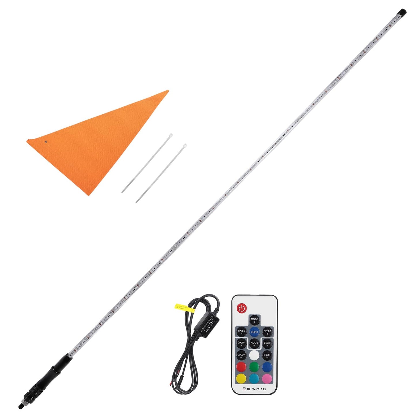 Kemimoto LED Whip Light 5FT RGB for ATV UTV RZR