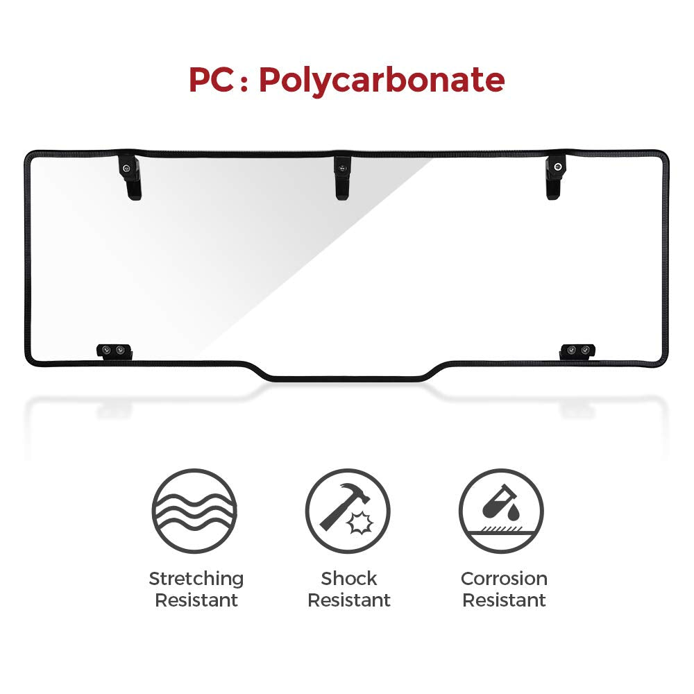 Kemimoto Rear Windshield for Polaris Ranger XP 1000 Crew 2015-2026