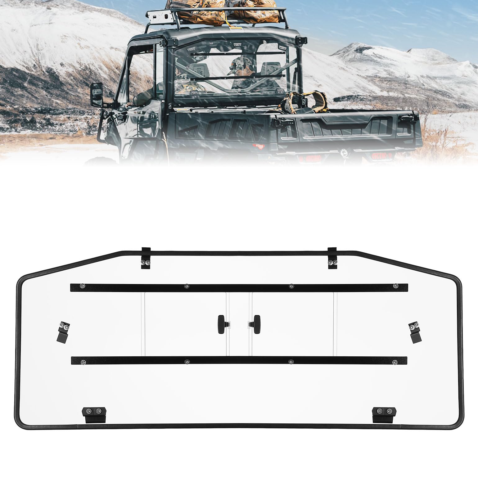 Kemimoto Sliding Rear Windshield for Can-Am Defender HD5-10
